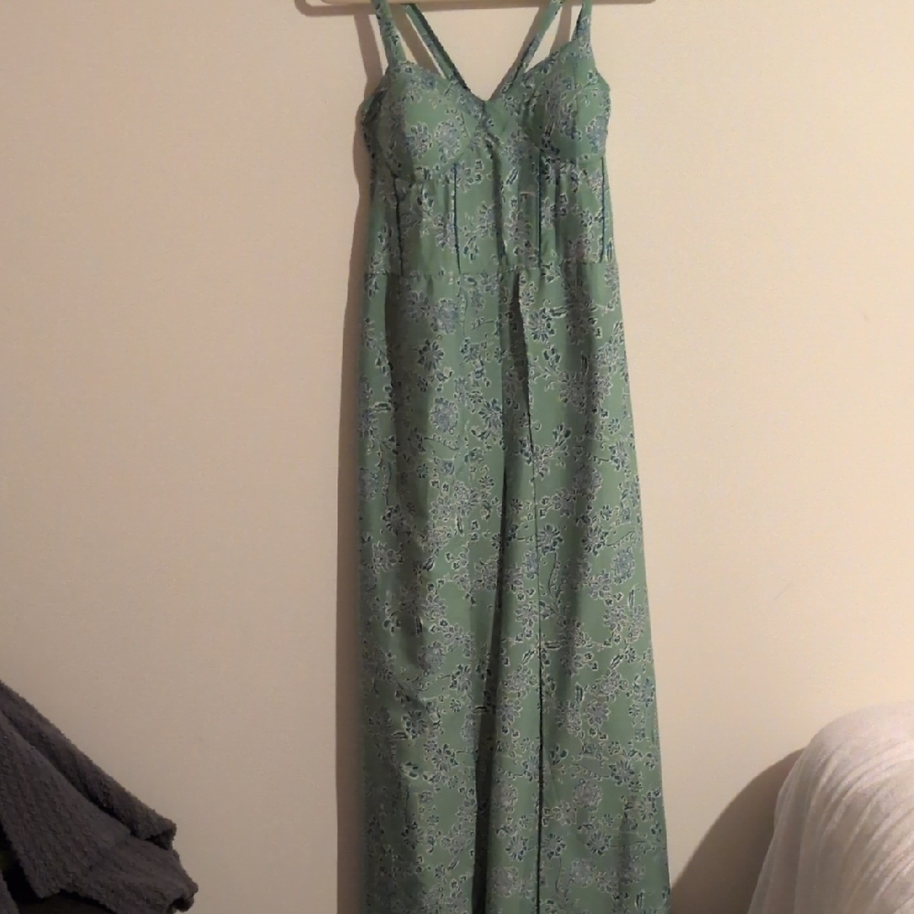 Green Floral Maxi Dress